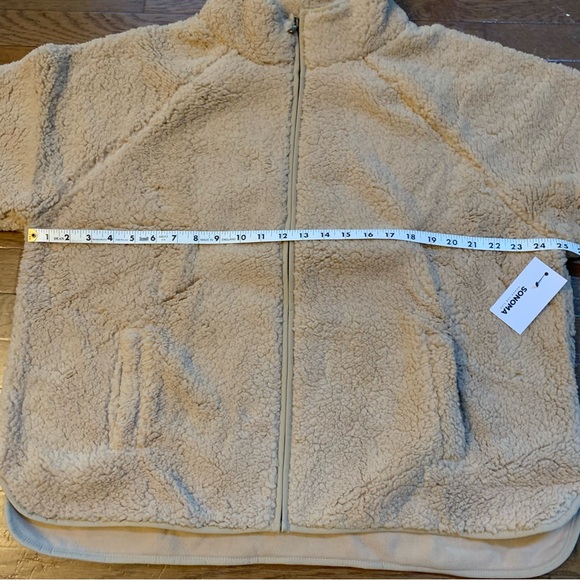 Womens Sonoma Goods for Life Sherpa Teddy Jacket | XL | Tan  NEW!! - Picture 11 of 12